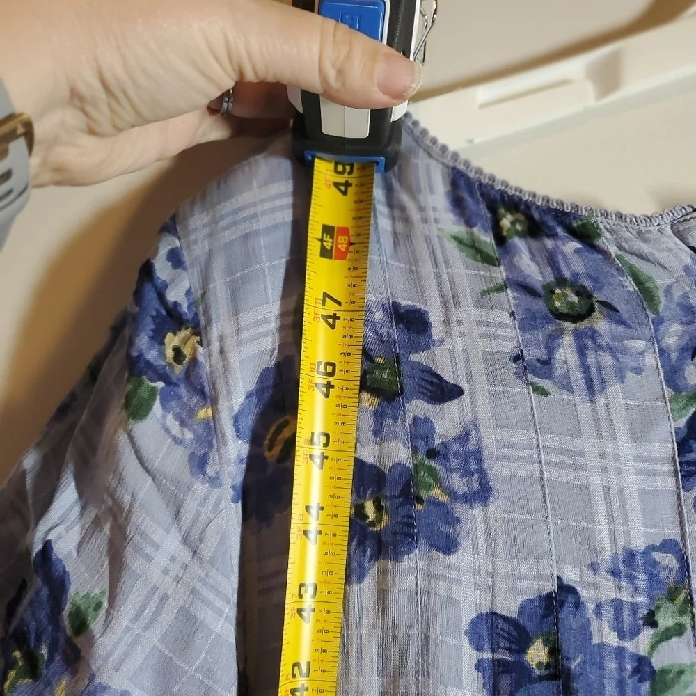 Vintage 90s Sarah Elizabeth Floral 50inch Midi Dress - Picture 10 of 10